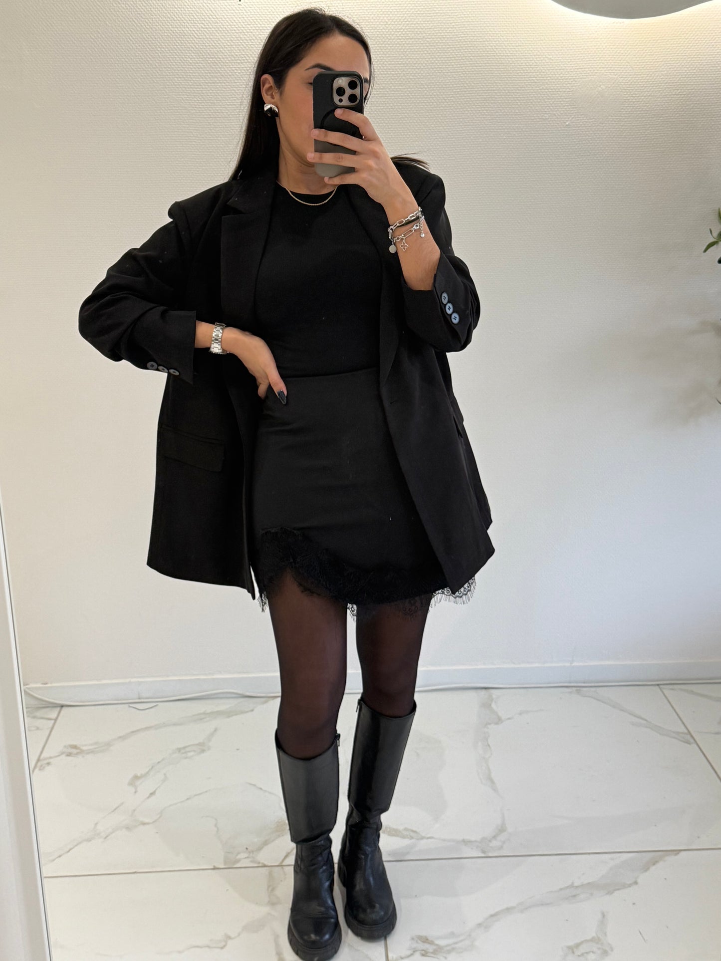 Jupe short dentel