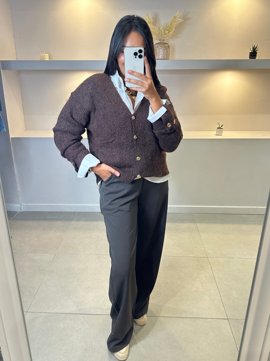 PANTALON FLUIDE CHOCOLAT