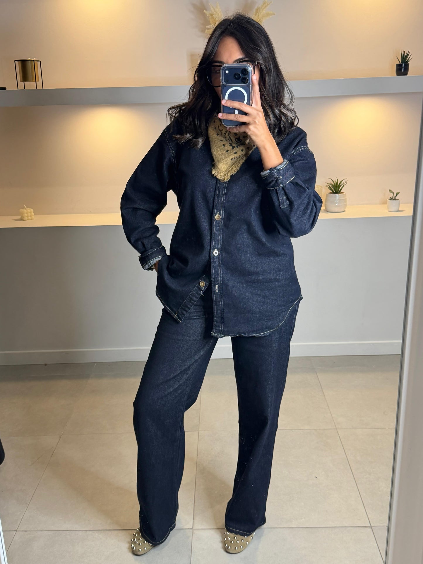 Ensemble en jean, deux pièces