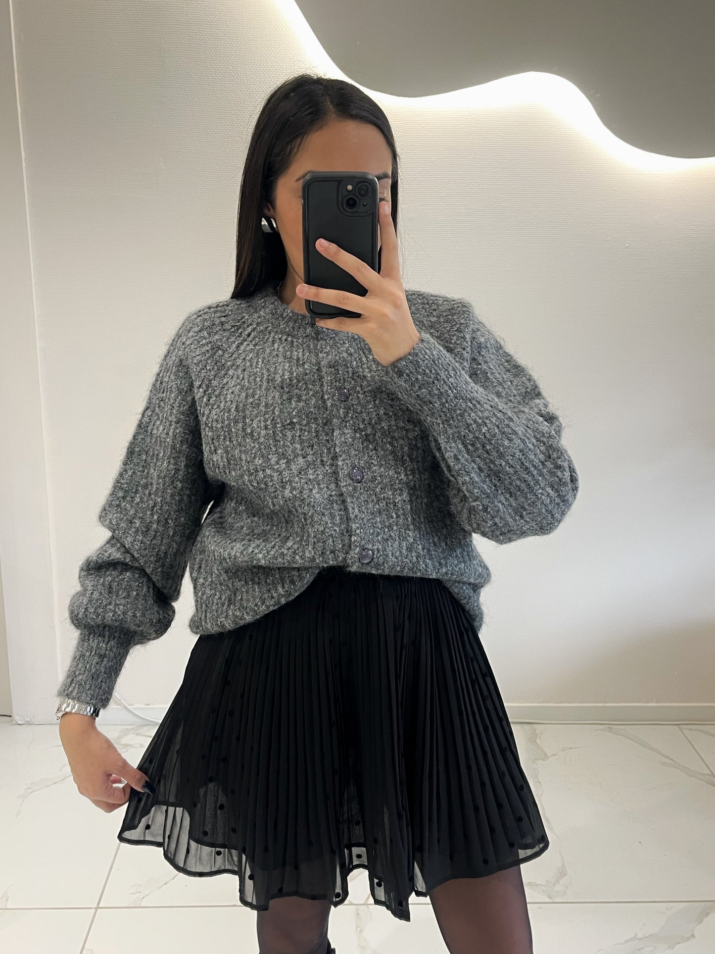 Gilet  cardigan gris