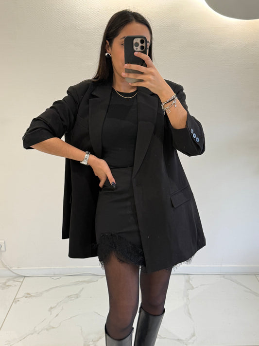 Blazer oversize à dos ouvert
