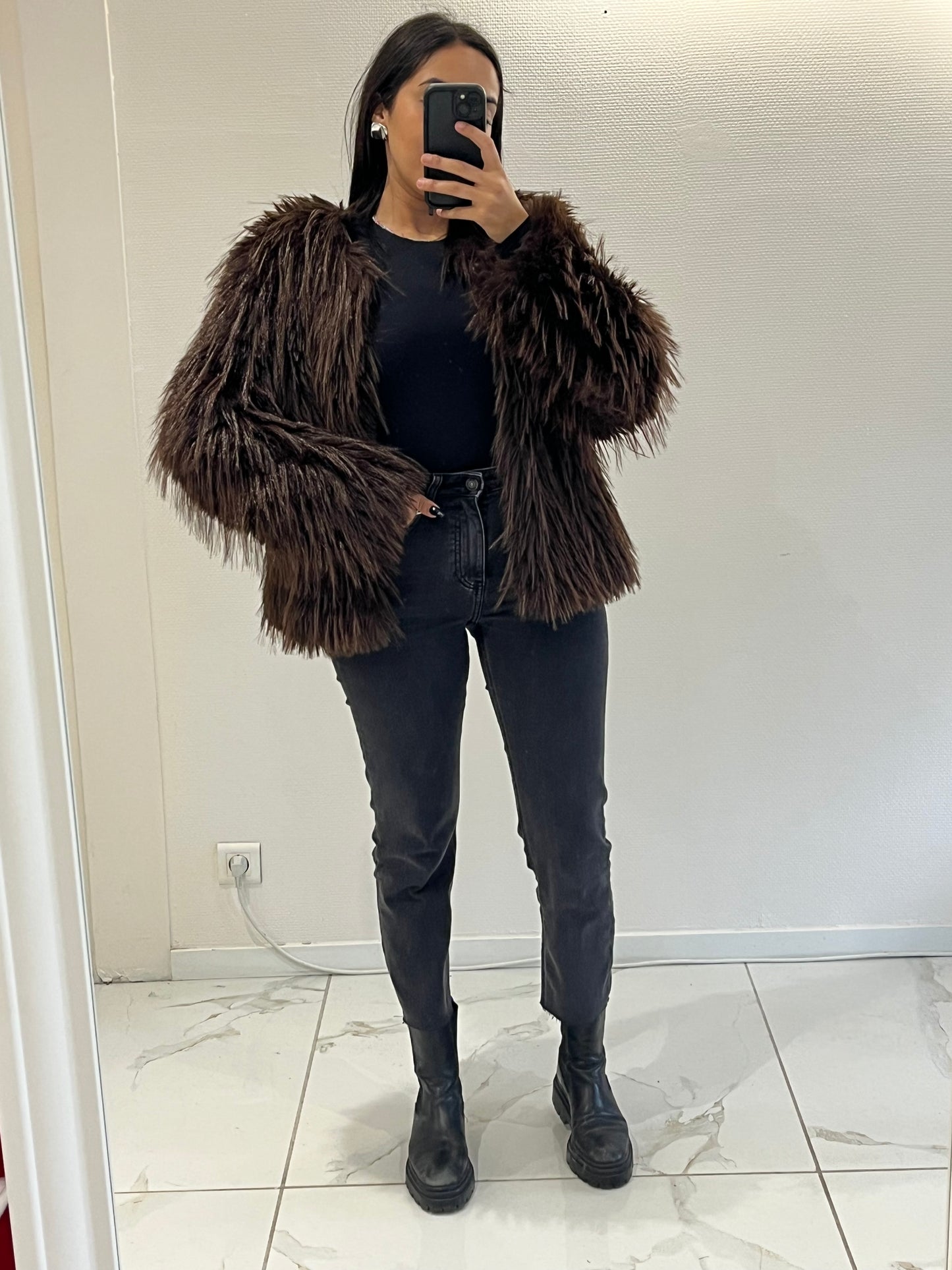 Jean gris coupe droite